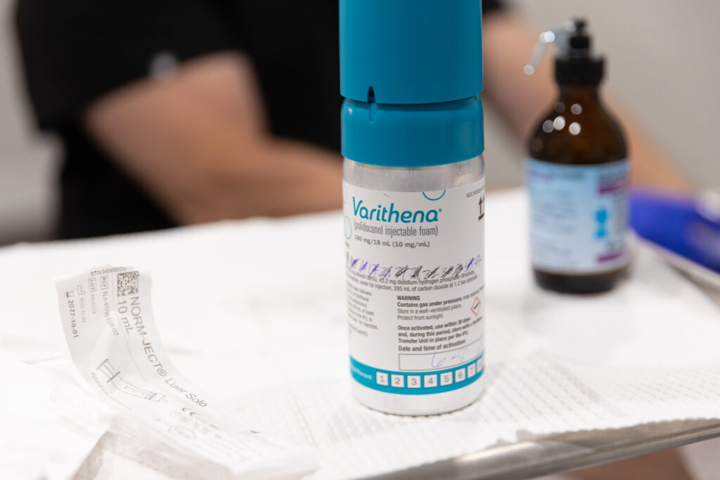 A close-up photo of a can of Varithena for vein disease treatment in Sebring.